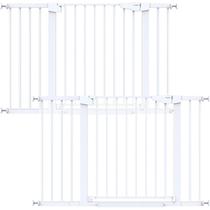 Portão para Bebê Cumbor Kit com 2 Unidades, Montagem por Pressão, Fechamento Automático, 75-122 cm