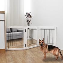 Portão para Cachorro ZJSF - Dobrável, Freestanding, Extra Largo e de Madeira Branca