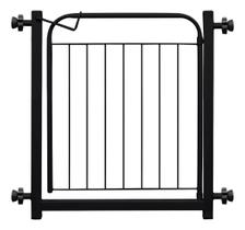 Portão para Cachorros Grade Pet 69cm A 83cm Com Extensor de 10 Cm PRETO AÇOMIX