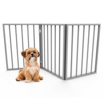 Portão para Pet PETMAKER - Dobrável, Madeira, 3 Painéis (54x24 Polegadas), Cinza Portão para Pet PETMAKER - Dobrável, Madeira, 3 Painéis (54x24 Polegadas), Cinza