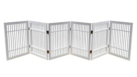 Portão para Pets Urnporium em Madeira de Acácia, 6 Painéis, 61 cm, Dobrável