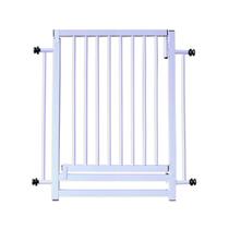 Portão Pet Cachorro Criança Grade Para Porta Branco 80Cm