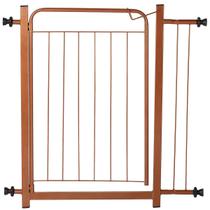 Portão Pet Cães Bebês Largo 69 a 84cm Extensor 10cm Bronze