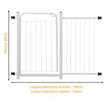 Portão Pet Grade Para Cães Crianças Proteção para Bebês Acompanha Extensor de 40cm Envio Imediato