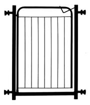 Portão Pet Grade Segurança Cor Preto 80x70 + Extensor 10cm