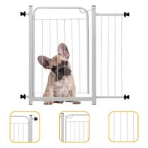 Portão Pet Proteção Bebê Criança Cão Ext 20cm Small Branco
