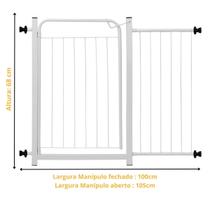 Portão Pet Proteção Reforçado Casa Apartamento Áreas Internas e Externas Ext 30cm Small Branco