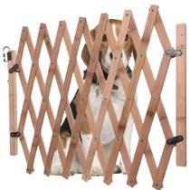Portao Retratil de Bambu Cao Pet Cachorro Bebe Criança Grade Sanfonada Segurança Proteçao Treliça Resistente Multiuso