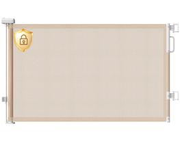 Portão retrátil para bebês Cidney, malha de 140 cm de largura, 86 cm de altura