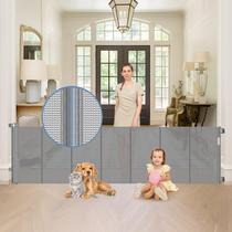 Portão Retrátil para Bebês e Pets - 90cm Extra Largo e Reforçado