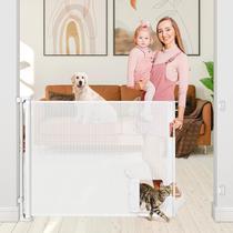Portão Retrátil para Bebês WOMHOM com Porta para Pets - 140cm de Largura Portão Retrátil para Bebês WOMHOM com Porta para Pets - 140cm de Largura