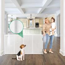 Portão Retrátil para Cães KISKIZ - Reforçado, 216cm, Branco Portão Retrátil para Cães KISKIZ - Reforçado, 216cm, Branco