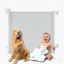 Portão Segurança Cercadinho Tela Retrátil Infantil Pet Cães Extensível Até 1,5m Portão Segurança Cercadinho Tela Retrátil Infantil Pet Cães Extensível Até 1,5m