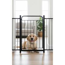 Portão Segurança Pet/Crianças 119-125cm Aço Preto