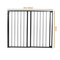Portão Segurança Pet E Criança Regulável De 58 A 100Cm Preto