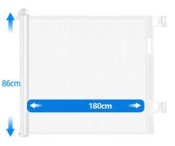 Portão Tela Segurança Bebês Pets Cercadinho Grade Retrátil