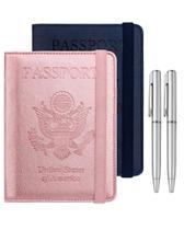 Portapasaporte WALNEW RFID de piel PU con bolígrafo para viaje Portapasaporte WALNEW RFID de piel PU con bolígrafo para viaje