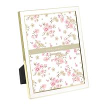 Portarretratos Laura Ashley 20x25 cm Esmalte Blanco Borde Dorado