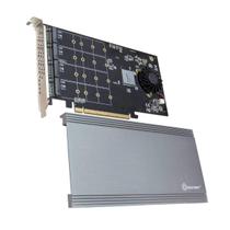 Portas NVMe Syba Quad M.2 do controlador Riser para PCIe 3.0 x16 Portas NVMe Syba Quad M.2 do controlador Riser para PCIe 3.0 x16