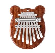 Portátil de madeira maciça URSO, 8 teclas mini kalimba requintado dedo polegar piano musical