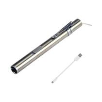 Portátil Mini Led Caneta Luz Lanterna Recarregável Usb Para Dentista Enfermeira Com Clipe De Aço Portátil Mini Led Caneta Luz Lanterna Recarregável Usb Para Dentista Enfermeira Com Clipe De Aço