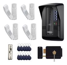 Porteiro Coletivo Interfone Predio Residencial 4 Pontos Intelbras Com Fechadura Eletronica