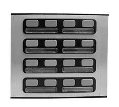 Porteiro Eletrônico Coletivo Unidade Externa 16 Botões HDL