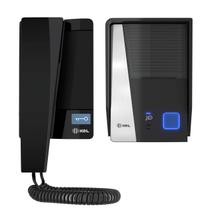 Porteiro Eletrônico Residencial HDL Interfone Advance Com Monofone Preto 1 Botão