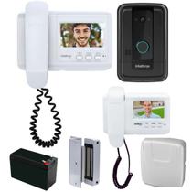 Porteiro Interfone Campainha Com Fio Bivolt Camera Video Porteiro Intelbras 2 Telas Fechadura Eletroima