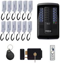 Porteiro Interfone Coletivo Predial Residencial 12 Pontos Completo Com Fechadura Intelbras