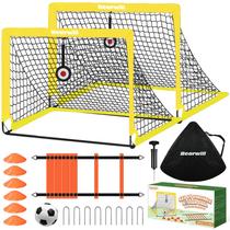 Portería de Fútbol Bearwill para Niños 4x3 pies con Pelota, Escalera y Conos