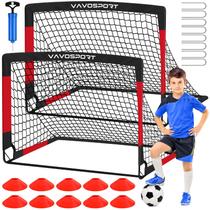 Porterías de Fútbol VAVOSPORT 1,2x0,9 m para Niños con Equipo de Entrenamiento Porterías de Fútbol VAVOSPORT 1,2x0,9 m para Niños con Equipo de Entrenamiento