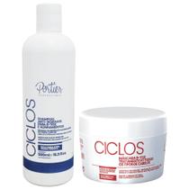 Portier Ciclos Shampoo ANTIRESÍDUOS 500ml e Ciclos Mask Capilar 250g