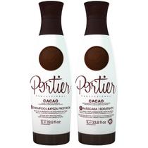 Portier Kit Cacao Shampoo Tratamento Escova Progressiva 1L Portier Kit Cacao Shampoo Tratamento Escova Progressiva 1L