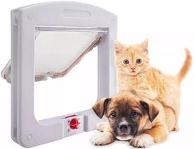 Portinha Porta De Passagem P/ Cato Cachorro Pet Door 4 Em 1 - Mrvendas