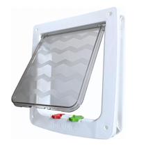 Portinha Porta Passagem Gatos Pets Cães Com Trava Tamanho Grande Cores Branca ou Preta