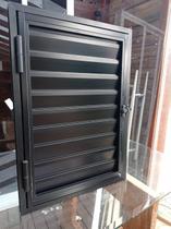 Portinhola 1 Folha Esquadrias Brasil 50x70 Preto Direito