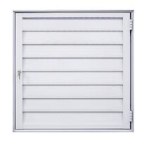 Portinhola Alçapão Abrigo 60x60 Alumínio Branco Fecho Chave Portinhola Alçapão Abrigo 60x60 Alumínio Branco Fecho Chave