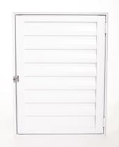 Portinhola porta alçapão/abrigo trava alumínio branco60x80x6 - AUTHENTIC LAR