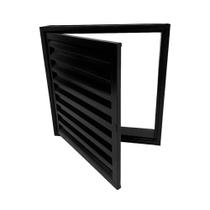 Portinhola Porta Alçapão Em Aço Resistente Laminado Preto Abrigo Acesso Telhado Laje Sótão Água Luz