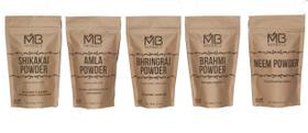 Pós para cuidados com o cabelo MB Herbals Shikakai Neem Brahmi Amla