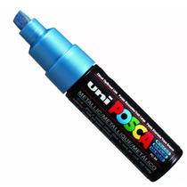 Posca PC-8K AZUL METÁLICO - Ponta Chanfrada Uniball Posca PC-8K AZUL METÁLICO - Ponta Chanfrada Uniball