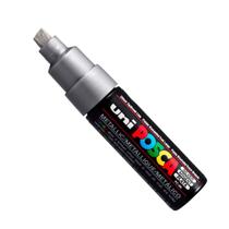 Posca PC-8K Prata- Uni Ponta Chanfrada