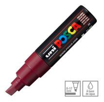 Posca PC-8K Vermelho Vinho- Uni Ponta Chanfrada