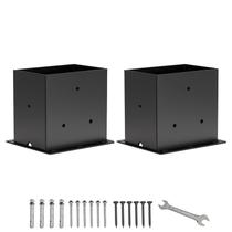 Post Base 4x6, 2 peças de aço revestido a pó para serviços pesados Post Base 4x6, 2 peças de aço revestido a pó para serviços pesados