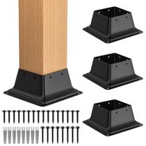 Post Base FMHotu 3,6 x 3,6 polegadas em aço pesado, 4 peças