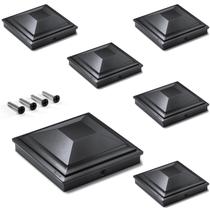 Post Caps SideInlar 4x4, preto, ABS, impermeável, pacote com 6 Post Caps SideInlar 4x4, preto, ABS, impermeável, pacote com 6