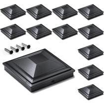 Post Caps SideInlar 4x4, preto, impermeável, pacote com 12 Post Caps SideInlar 4x4, preto, impermeável, pacote com 12