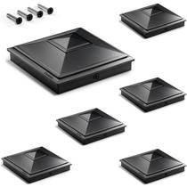 Post Caps SideInlar 4x4 Pyramid Waterproof Outdoor, pacote com 6 Post Caps SideInlar 4x4 Pyramid Waterproof Outdoor, pacote com 6
