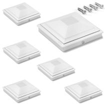 Post Caps SideInlar 5x5, branco, impermeável, pacote com 6 Post Caps SideInlar 5x5, branco, impermeável, pacote com 6